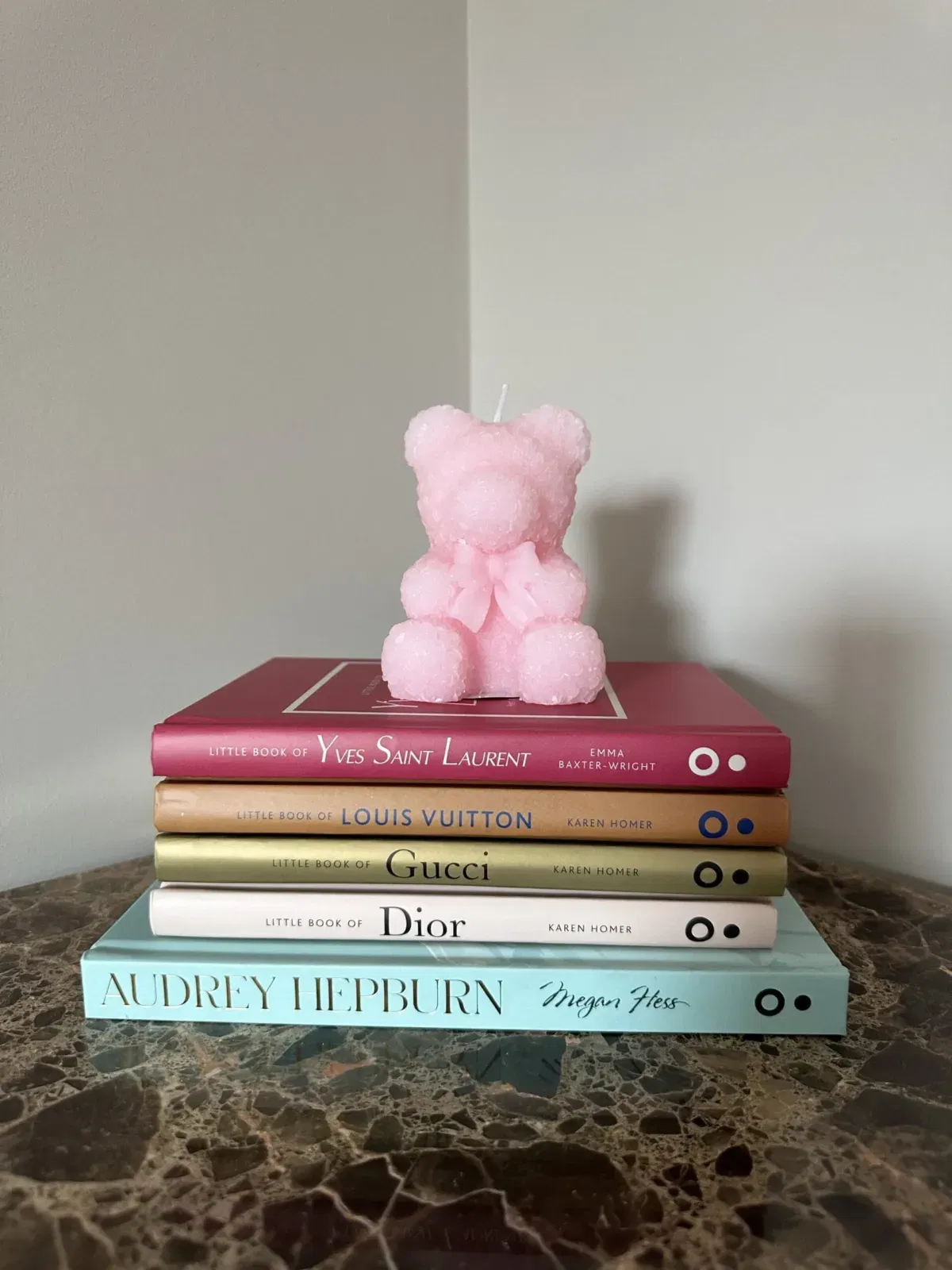 Kaars Teddy Beer Roze klein 8 uur - Afbeelding 2