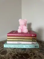 Kaars Teddy Beer Roze klein 8 uur - Afbeelding 2