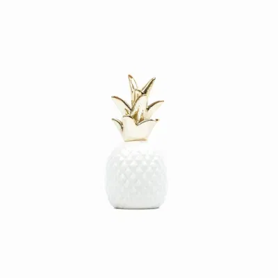 HV Pineapple Gold/White - 8x8x16cm