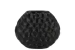 Inga jada black oval vase structure 24x10x20cm
