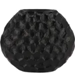 Inga jada black oval vase structure 32x12x26cm