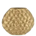 Inga jada gold goud ovaal vaas structuur 24x10x20cm