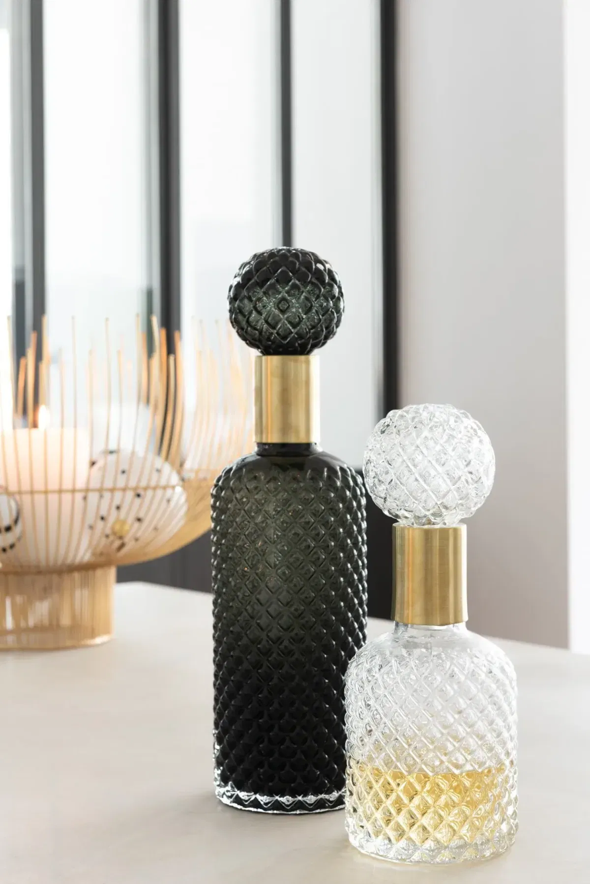 luxe bottle transparant goud S