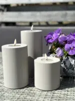 Deluxe Homeart Led kaars Real Flame Sand (10CM x 15CM outdoor) - Afbeelding 2