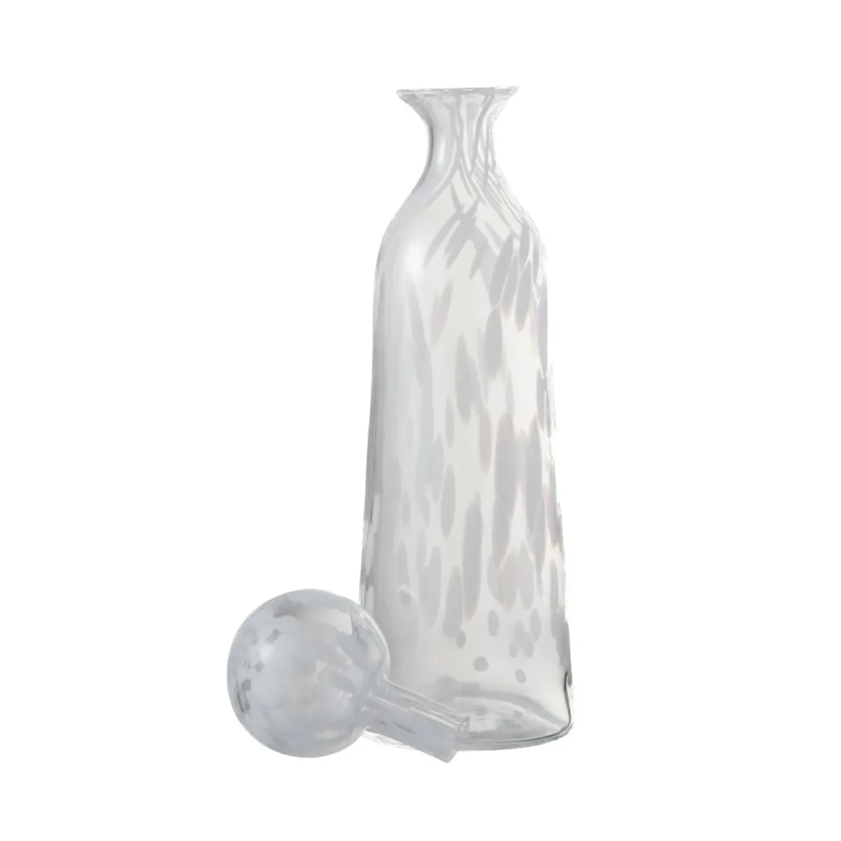 J-Line Fles+Stop Stip Decoratief Hoog Glas Transparant/Wit Large