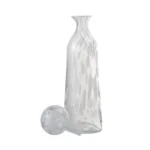 J-Line Fles+Stop Stip Decoratief Hoog Glas Transparant/Wit Large
