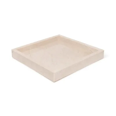 Marmer dienblad vierkant mooisa tray 30x30cm beige