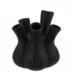 Aglio mat black vase 17x20cm