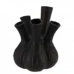 Aglio mat black vase 17x20cm