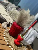 Raspberry vaas rood 19x19cm - Afbeelding 3