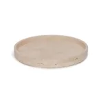 Travertine dienblad rond met rand Mooisa 30 cm