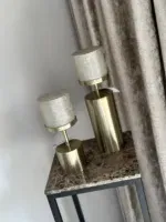 gouden kandelaar met stompkaars