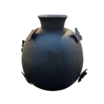 Zwart mat vlindervaas