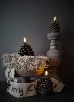 LED dennenappel Countryfield zwart M