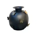 vaas zwart goud vlinder