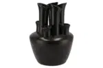 Tuba toetervaas vaas mat zwart 22x22x30cm