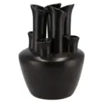 Tuba toetervaas vaas mat zwart 22x22x30cm