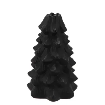 Jada zwart kerstboom kaarshouder 15x12 cm Daan kromhout