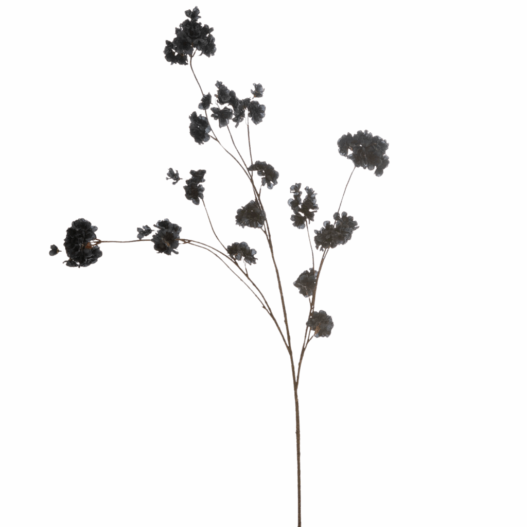 Zwarte Japanse zijden bloesem tak 126 cm