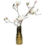 Vase Lipstick Gold 10x10x27cm