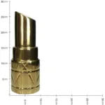 Vase Lipstick Gold 10x10x27cm