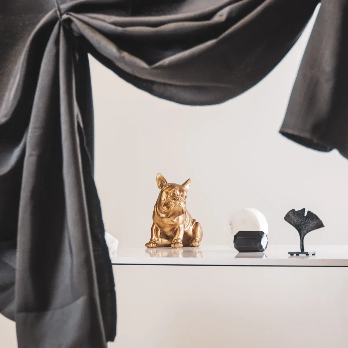 HV Bulldog beeld goud 19x13.5x19cm - Afbeelding 3