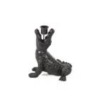 Housevitamin Crocodile krokodil kandelaar Candle holder - Black zwart - 15x18x12cm