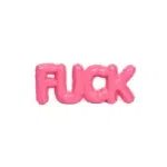 HV Balloon ornament 'Fuck'- 25x3,5x10 cm- Neon Pink roze