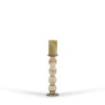 Glazen kandelaar Oyster 4 Rolls brown luster