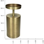 Kaarsenhouder Goud 11x11x23cm