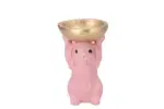 Paasdecoratie konijn roze easter bunny bowl 11x10x18cm