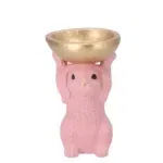Paasdecoratie konijn roze easter bunny bowl 11x10x18cm