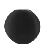 Vaas mat zwart ovaal 23x7cm