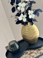 Complete woonaccessoires set met waxinelichthouder goud zwart