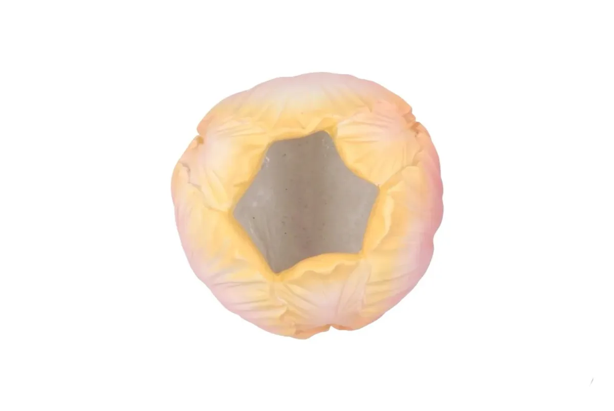 Tulp vaas roze geel pastel 21x21x24cm