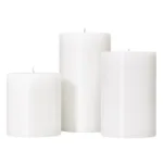 EDZARD set van 3 theelichthouders, permanente kaars Cornelius, Ø 6 cm, hoogtes 6, 8 en 10 cm, hittebestendig tot 90 graden