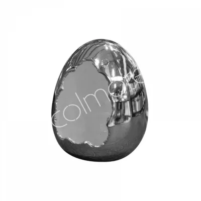 Colmore paasdecoratie zilver paasei 11x11x15cm