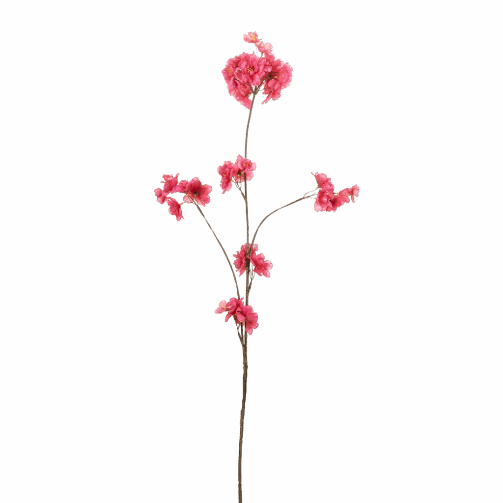 Zijden bloesemtak prunus malaga spray fuchia 84cm
