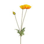 Kunstbloem Papaver geel-L95B12,5H7,5CM