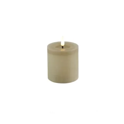 Countryfield LED kaars rustiek lyon 7.5x8cm Beige