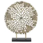 Ornament beeld coral goud zwart 42 cm