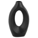 Luxe vaas met gat zwart 18x5x30cm