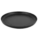 Decoratief rond dienblad hammered 30cm Zwart