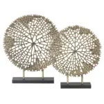 Ornament beeld coral goud zwart 48,5 cm