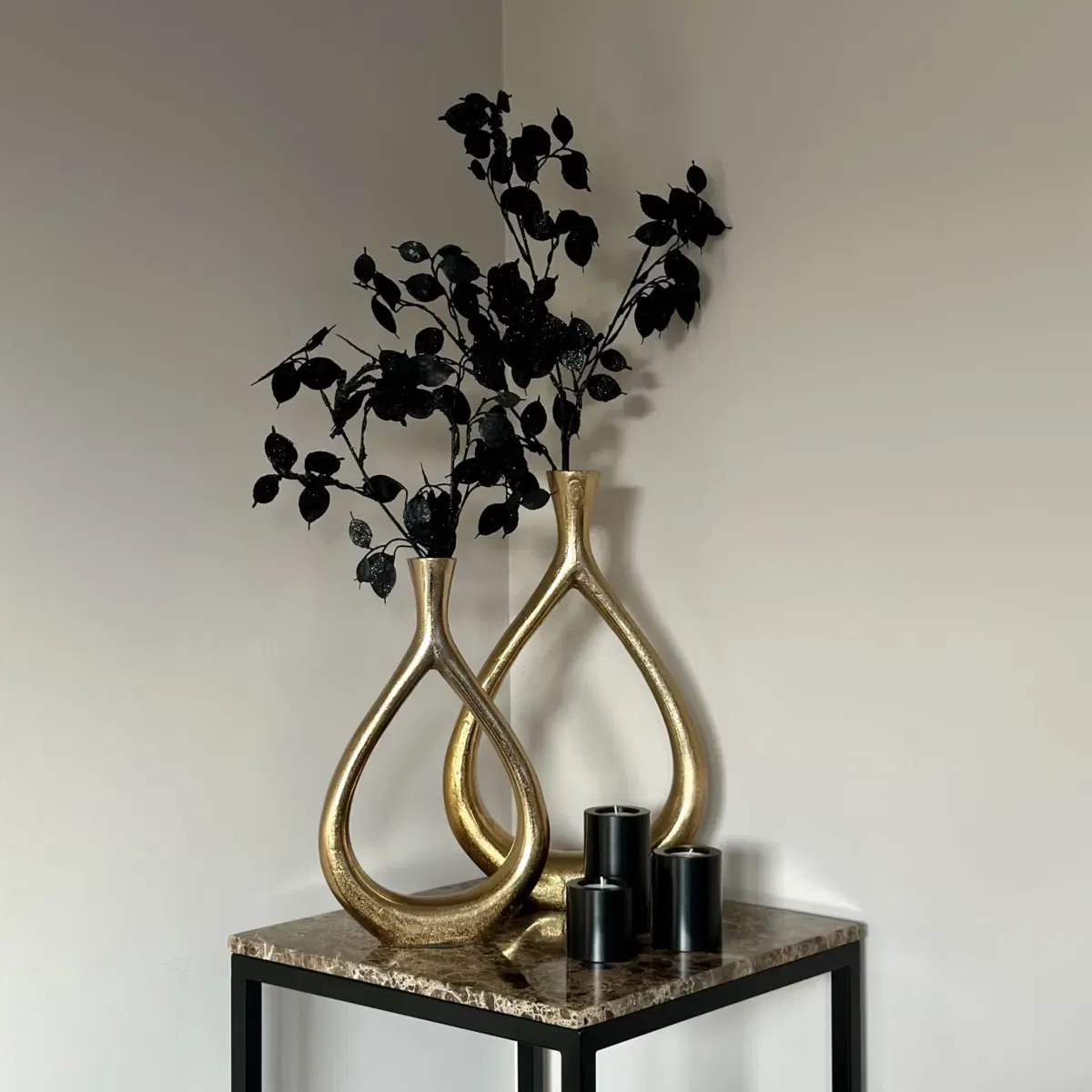 Vaas met gat Tara L goud 25 x 5,5 x 40 CM