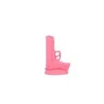 Pistool vaas neon roze 15x9x23cm