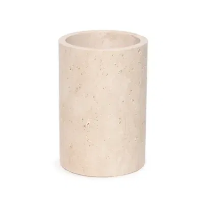 Travertine vaas of wijnkoeler mooisa Ø12x18cm