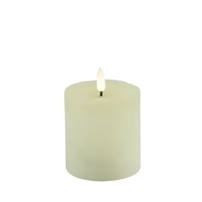 Countryfield LED kaars rustiek lyon 7.5x8cm creme