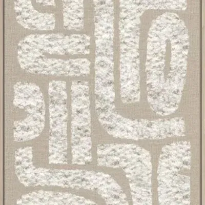 Wanddecoratie Canvas incl lijst Teddy Beige Taupe