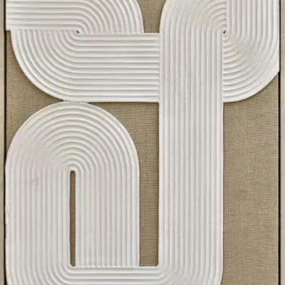 3D wanddecoratie 83x123cm Beige Taupe #2